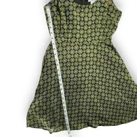 Womens Black and Yellow Moissanite Skater Sleeveless Dress Size Small by Bar III - Picture 6 of 8